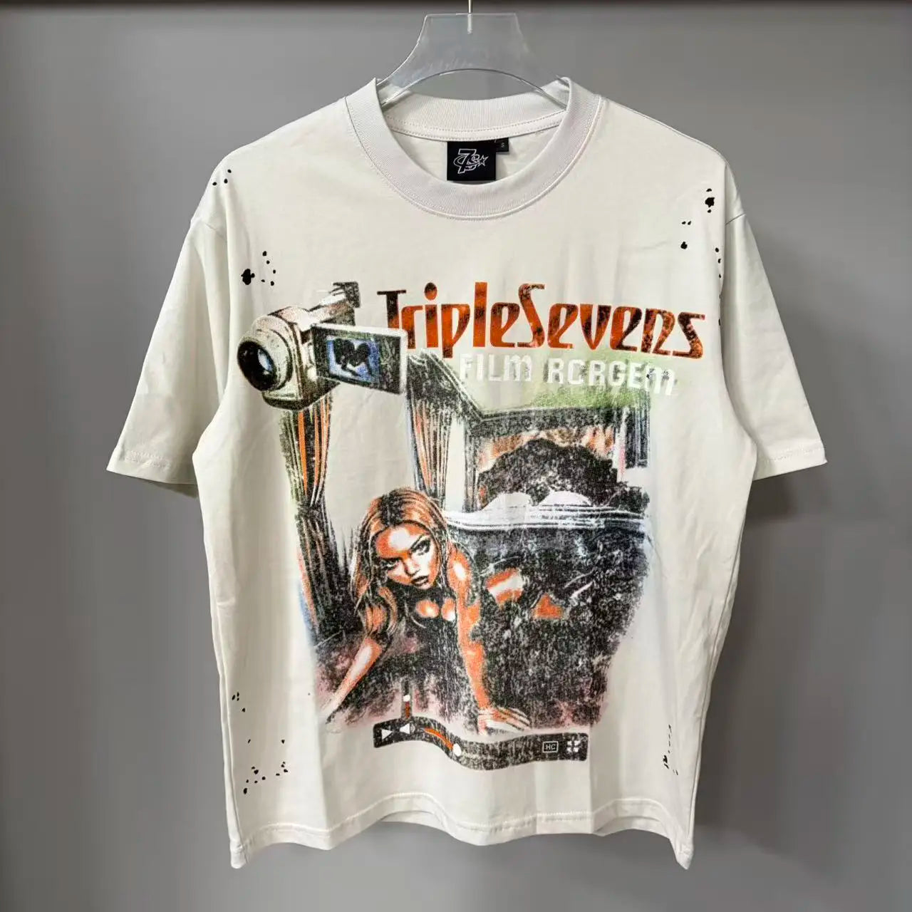 Boy Letter Rhinestone White Black Cotton Short Sleeve Tshirts for Men and Women Harajuku Hip Hop Loose Shinning Diamond Tees